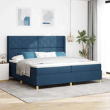 Letto a molle con strisce LED Blu 200 x 200 cm Tessuto