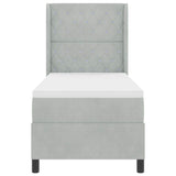 Letto con Box Springs LED e Materasso Grigio chiaro 80 x 200 cm