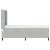 Letto con Box Springs LED e Materasso Grigio chiaro 80 x 200 cm