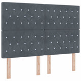 Letto a molle con materasso Grigio scuro 160 x 200 cm Velluto