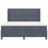 Letto a molle con materasso Grigio scuro 180 x 200 cm Velluto