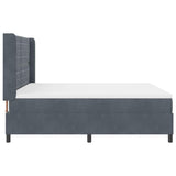 Letto a molle con materasso Grigio scuro 180 x 200 cm Velluto