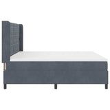 Letto con Box Springs LED e Materasso Grigio scuro 200 x 200 cm