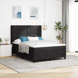 Letto a molle con testiera Nero 140 x 200 cm Velluto
