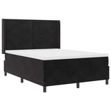 Letto a molle con testiera Nero 140 x 200 cm Velluto