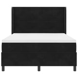 Letto a molle con testiera Nero 140 x 200 cm Velluto