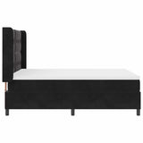 Letto a molle con testiera Nero 140 x 200 cm Velluto