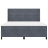 Letto a molle con materasso Grigio scuro 180 x 200 cm Velluto