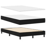 Letto a molle con materasso Nero 120 x 190 cm Tessuto