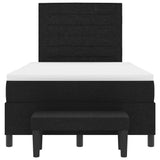 Letto a molle con materasso Nero 120 x 190 cm Tessuto