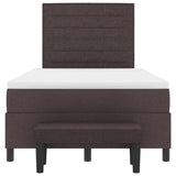 Letto a molle con testiera Marrone Scuro 120 x 190 cm Tessuto