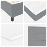 Letto a molle con materasso Grigio chiaro 140 x 190 cm Tessuto