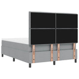 Letto a molle con materasso Grigio chiaro 140 x 190 cm Tessuto