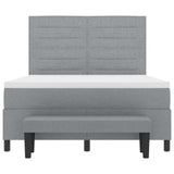 Letto a molle con materasso Grigio chiaro 140 x 190 cm Tessuto
