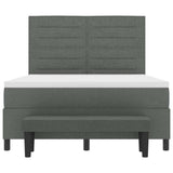 Letto a molle con cuscino Grigio scuro 140 x 190 cm Tessuto