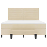 Letto a molle con cuscino Crema 180 x 200 cm Tessuto