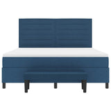 Letto a molle con testiera Blu 180 x 200 cm Tessuto