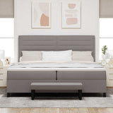 Letto a molle con testiera Talpa 200 x 200 cm Tessuto