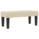 Letto a molle con testiera Crema 100 x 200 cm Tessuto
