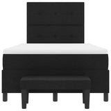 Letto a molle con materasso Nero 120 x 200 cm Tessuto