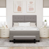 Letto a molle con testiera Talpa 160 x 200 cm Tessuto