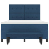 Letto a molle con testiera Blu 160 x 200 cm Tessuto