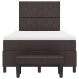 Letto a molle con testiera Marrone Scuro 120 x 190 cm Tessuto