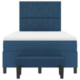 Letto a molle Blu 120 x 190 cm Tessuto & Legno truciolato