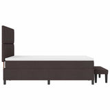Letto a molle con materasso Marrone Scuro 140 x 200 cm