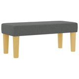 Letto a molle con testiera Grigio scuro 200 x 90 cm Tessuto
