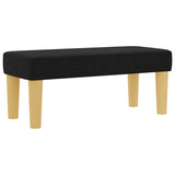 Letto a molle con testiera Nero 200 x 90 cm Tessuto