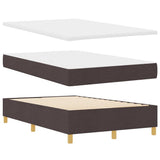Letto a molle con testiera Marrone scuro 190 x 120 cm Tessuto