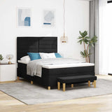 Letto a molle con testiera Nero 200 x 140 cm Tessuto