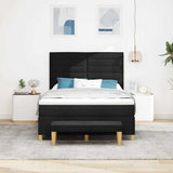 Letto a molle con testiera Nero 200 x 140 cm Tessuto