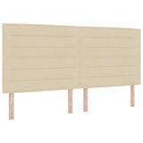 Letto a molle con materasso Crema 200 x 200 cm Tessuto