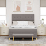 Letto a molle con testiera Talpa 140 x 200 cm Tessuto
