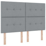 Letto a molle con testiera Grigio chiaro 200 x 160 cm Tessuto