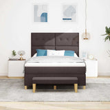 Letto a molle con testiera Marrone Scuro 200 x 160 cm Tessuto