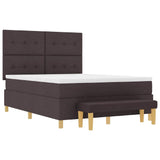 Letto a molle con testiera Marrone Scuro 200 x 160 cm Tessuto