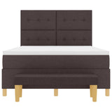 Letto a molle con testiera Marrone Scuro 200 x 160 cm Tessuto