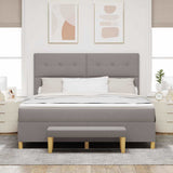 Letto a molle con testiera Talpa 200 x 180 cm Tessuto