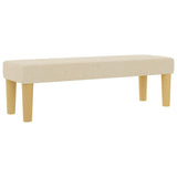 Letto a molle con testiera Crema 200 x 200 cm Tessuto