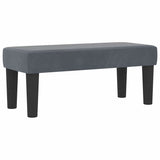 Letto a molle con testiera Grigio scuro 190 x 90 cm Velluto