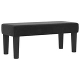 Letto a molle con testiera Nero 200 x 100 cm Velluto