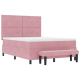Letto a molle con testiera Rosa 200 x 160 cm Velluto