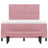Letto a molle con testiera Rosa 200 x 160 cm Velluto
