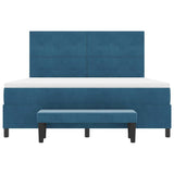 Letto a molle con materasso Blu scuro 180 x 200 cm Velluto