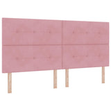Letto a molle con testiera Rosa 200 x 200 cm Velluto