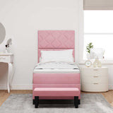 Letto a molle con testiera Rosa 200 x 80 cm Velluto