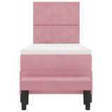 Letto a molle con testiera Rosa 200 x 80 cm Velluto
